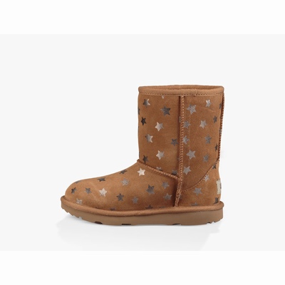 Botas UGG Classic II Short Stars Criança Marrom | PT-KLROZ